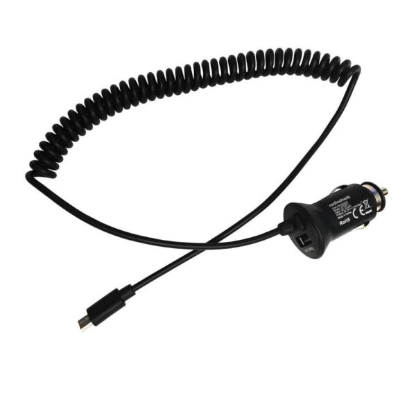 2733312 Cargador para auto con cable Micro USB helicoidal – Radioshack