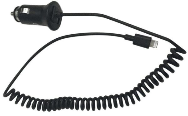2733313 Cargador para auto con cable Lightning helicoidal – Radioshack