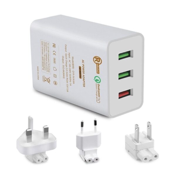 Cargador Inteligente Qualcomm 2.0 con Adaptador para Distintos Países – RadioShack