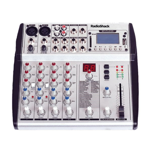 3202705 Consola Mezcladora de 2 Canales con Bluetooth Integrado - Radioshack