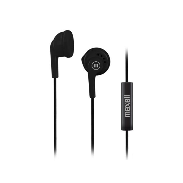 Audífonos EB-MIC con micrófono negros – Maxell