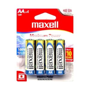 Pilas alcalinas AA LR6 x4 – Maxell