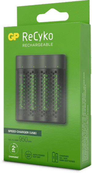 Cargador con pilas AAA x4 950 mAh – GP
