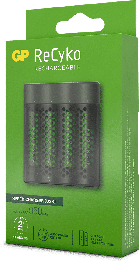 Cargador con pilas AAA x4 950 mAh – GP