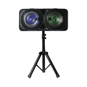 Parlante Torre 2x8” 80W con Luces LED, FM y Control Remoto - Decibel