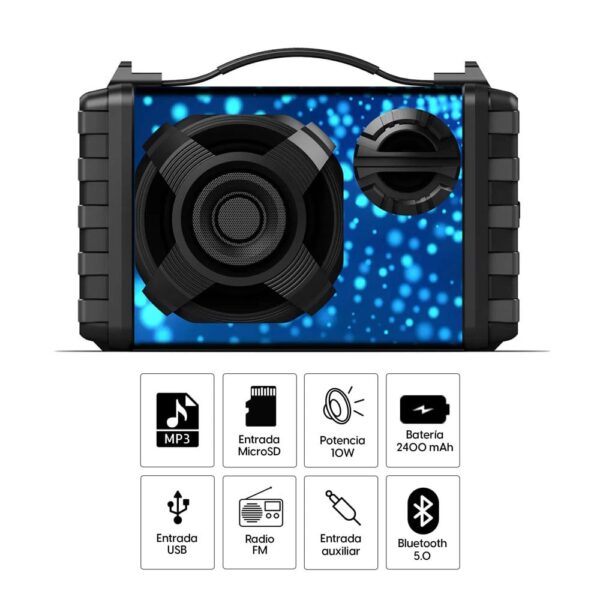 Parlante Karaoke Bluetooth 10W con Batería 2400mAh - Decibel