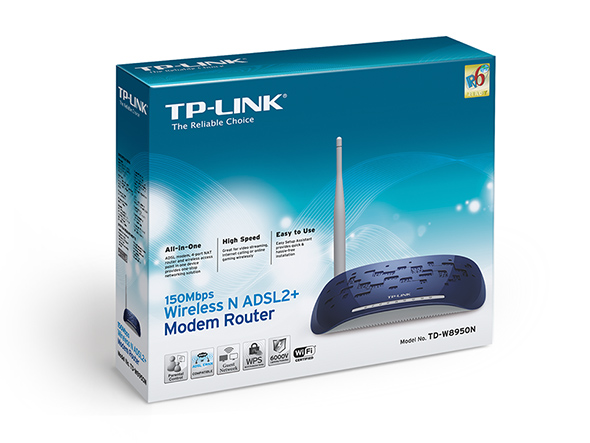 Módem ADSL2+ inalámbrico 150M 2.4 GHz 1T1R – TP-Link