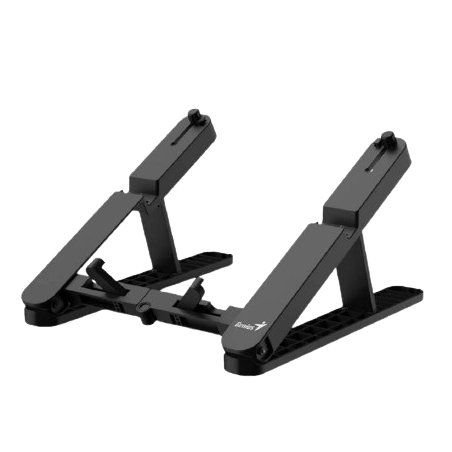 base-ajustable-multiproposito-genius-negra Base Genius para Notebook y Tablet – Genius